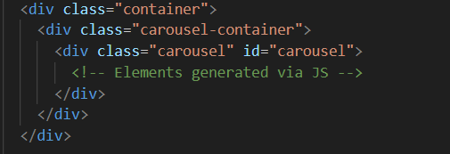 HTML structure for 3D carousel
